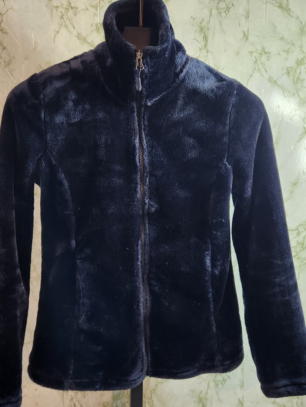 32 DEGREES HEAT Dark Blue Zip Plush Fleece